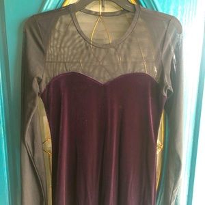 Velvet and Mesh Cocktail Dress
